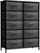 Sorbus Dresser with 10 Drawers - Storage Unit Organizer Chest for Clothes - Bedroom, Room, Nursery, & Closet - Steel Frame, Wood Top & Handles, and Easy Pull Fabric Bins